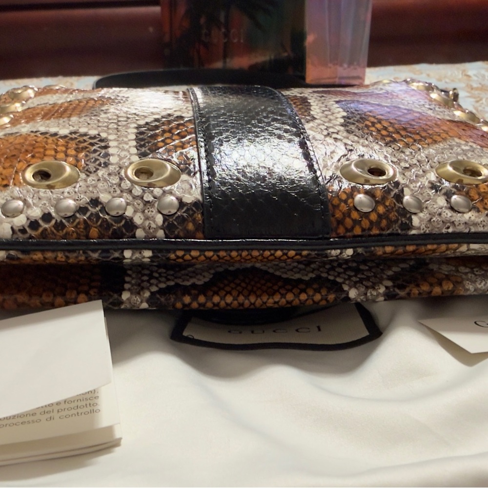 BNWT Authentic Gucci Arli Python Medium Shoulder … - image 7